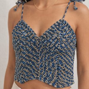 Crochet Tie-Shoulder Top